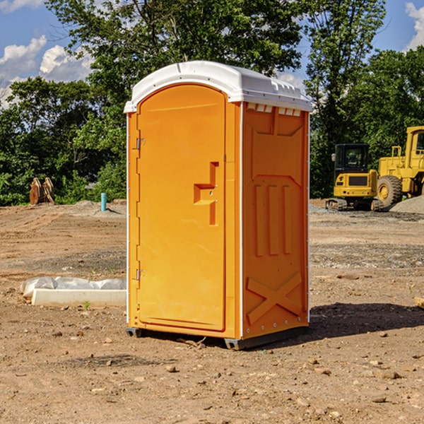 how often are the portable restrooms cleaned and serviced during a rental period in Algoma Michigan